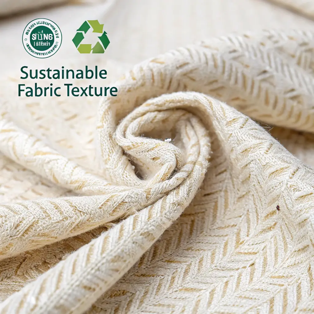 A close-up of premium eco-friendly materials used in a product, highlighting the quality and sustainability.